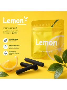 Recharge Quitéo Lemon – 3 Filtres Aromatiques au Citron aux Huiles Essentielles