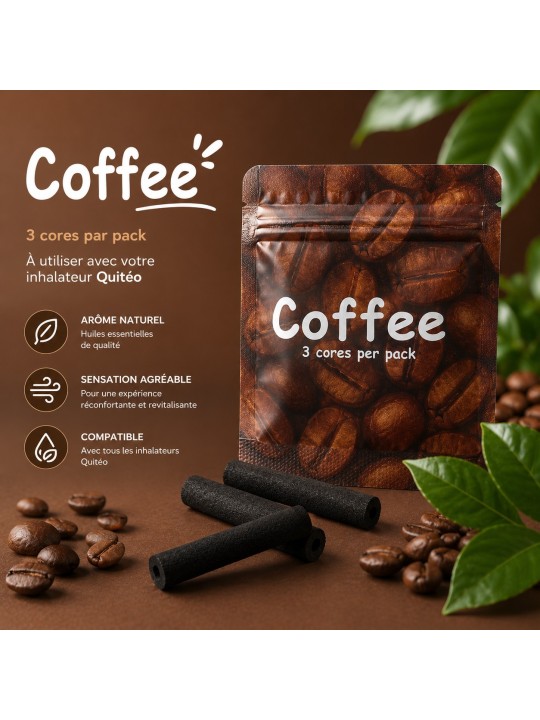 Recharge Quitéo Coffee - 3 Filtres Aromatiques Café aux Huiles Essentielles