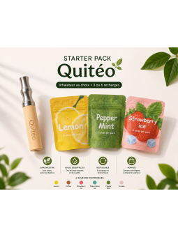 Starter Pack Quitéo - Inhalateur Sans Nicotine et Recharges au Choix